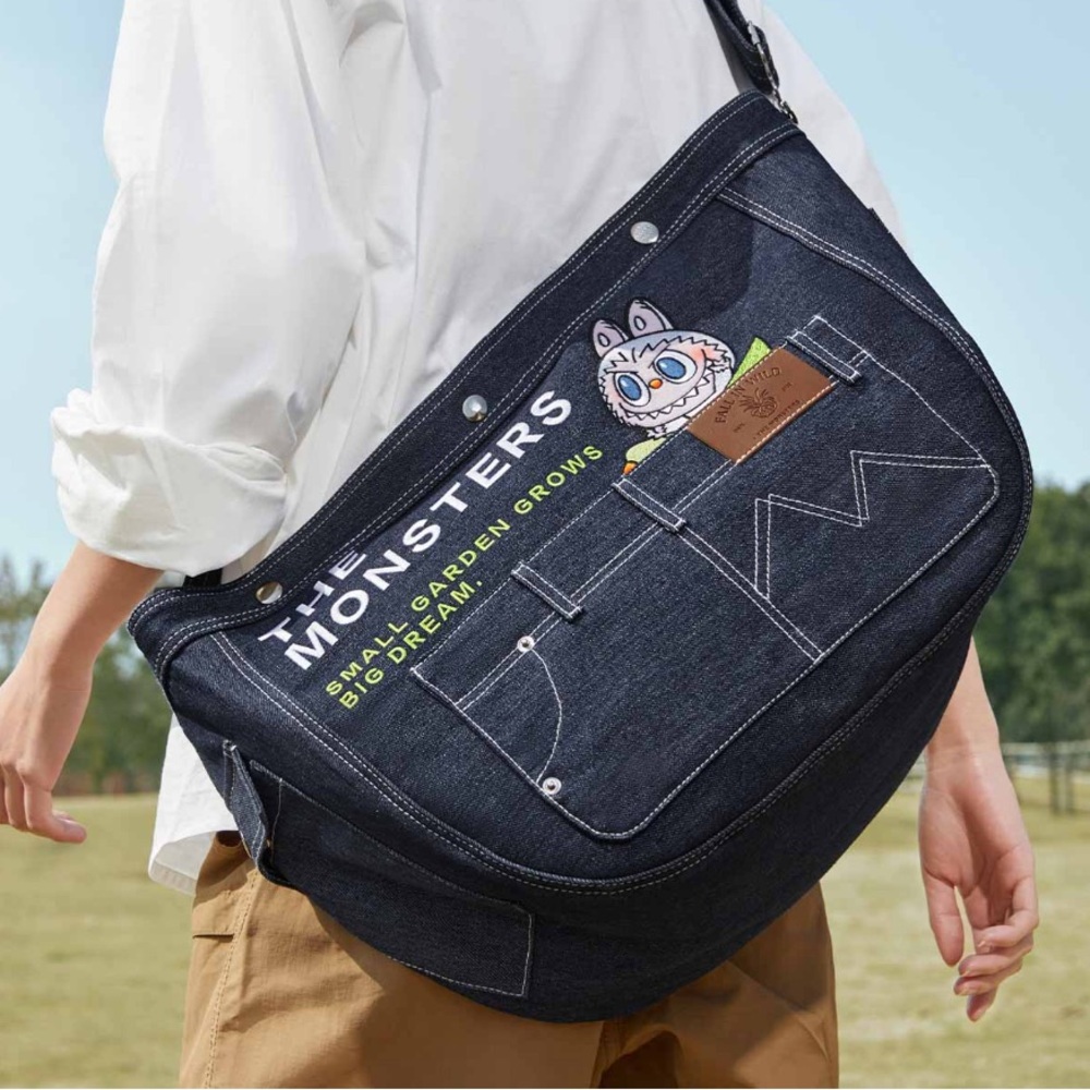 Pop Mart THE MONSTERS FALL IN WILD SERIES-Denim Messenger Bag